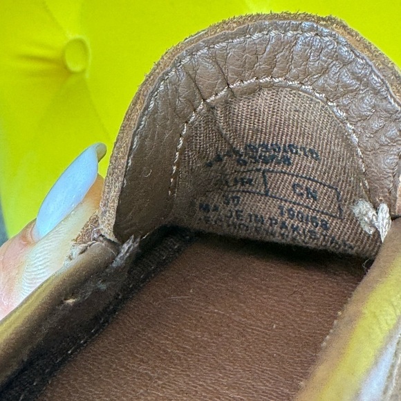 Zara Brown Leather Loafers Slip-On Classic - Picture 10 of 10